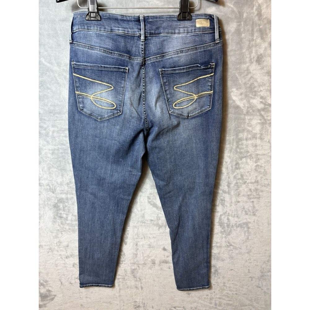 Seven 7 Woman’s Jeans Size 14 Ultra High Rise Skinny Blue Tummy Less Length 29 - Picture 2 of 9